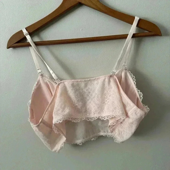 NWOT Bp Nordstrom pale pink lace plunge bra XL - Picture 5 of 6